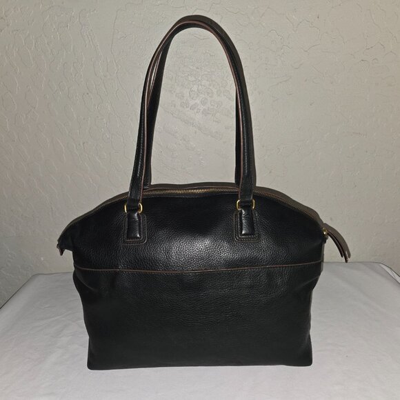 Fossil Julia Large Black Pebbled Leather Shoulder Tote Bag Carryall Purse - Picture 5 of 14